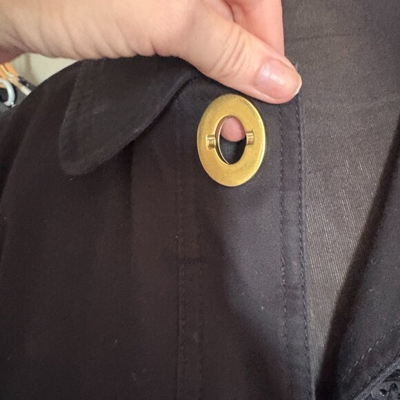 Vintage Coach Turn Lock Button Trench Coat in Black - Picture 3 of 9
